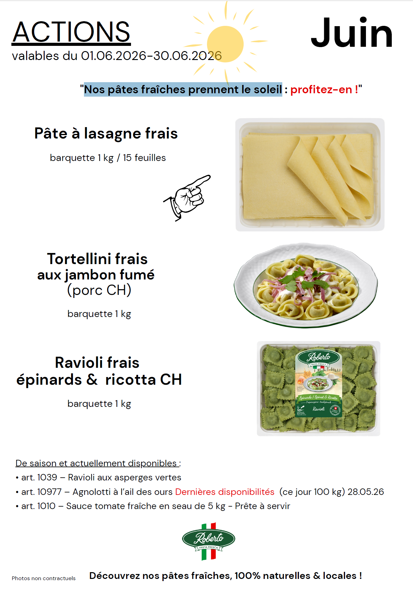 JUIN -NOS PRODUITS PHARES
